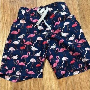 Jamie and Jack Flamingo Print boys swim trunks bathing suit size 3T